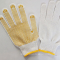 10gauge bleach white yellow cotton safety working security gloves